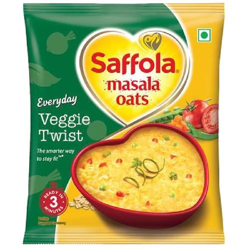 Saffola Masala Oats, Pack Of 10 38 g-2.webp